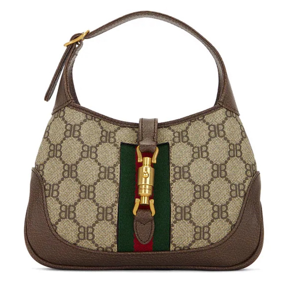 Gucci X Balenciaga Mini Jackie 1961 Hobo Bag in Brown